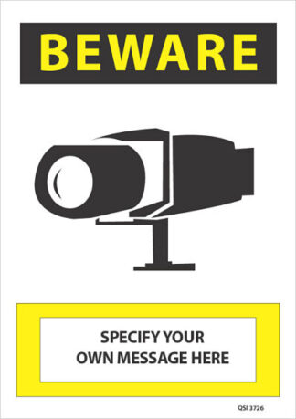 Custom Surveillance Camera Specify Your Own Message