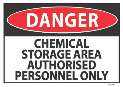 Danger Chemical Storage Area