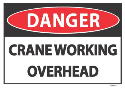 danger crane working overhead