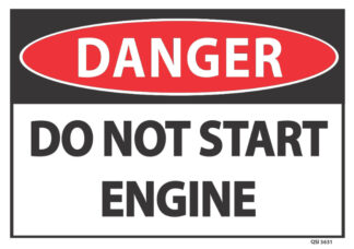 danger do not start engine