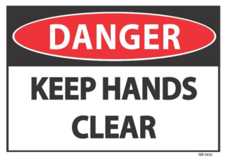 danger keep hands clear