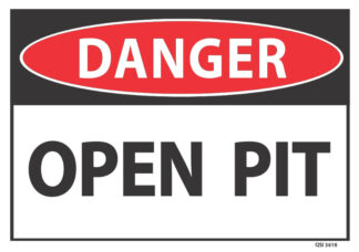 danger open pit