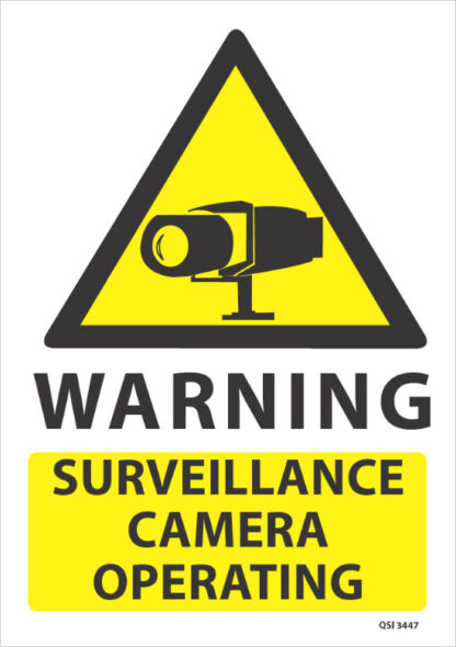 Warning Surveillance Camera Operating