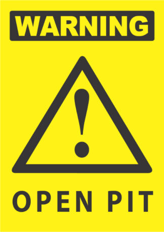 warning open pit exclamation mark