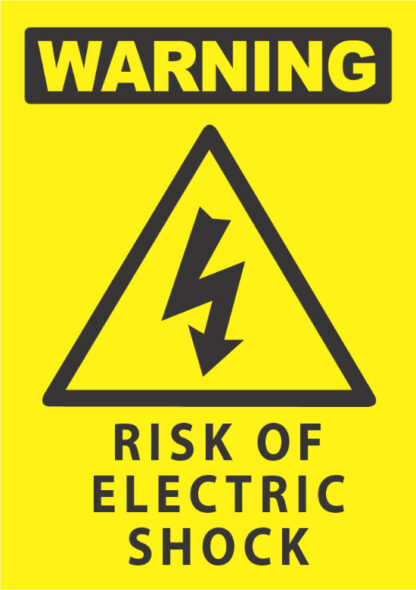 warning risk of electric shock