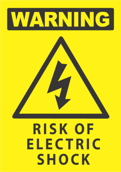 warning risk of electric shock
