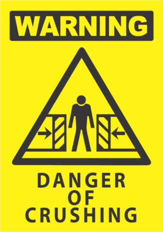 warning danger of crushing