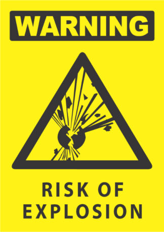 warning risk of explosion