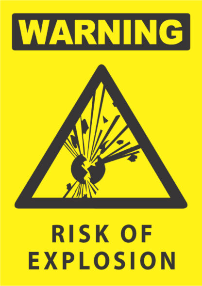 warning risk of explosion