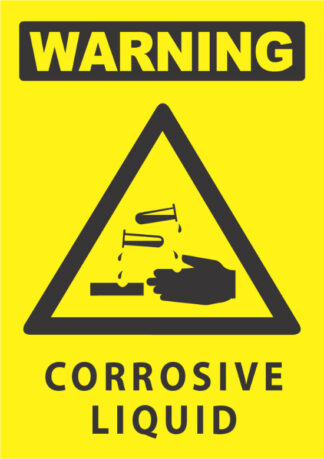 warning corrosive liquid