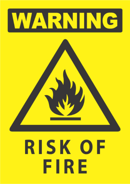 warning risk of fire