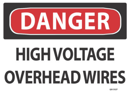 Danger High Voltage Overhead Wires