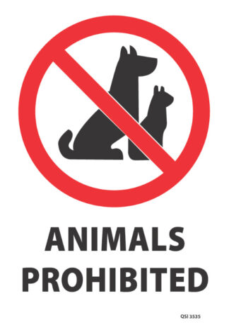 Animals Prohibited