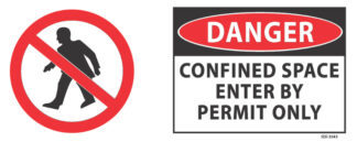 Danger Confined Space Enter By Permit only