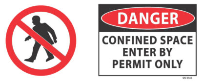 Danger Confined Space Enter By Permit only