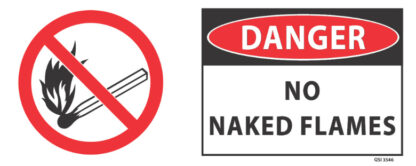 Danger No Naked Flames