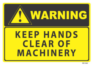 warning keep hands clear of machinery