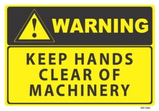 warning keep hands clear of machinery