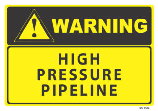warning high pressure pipeline