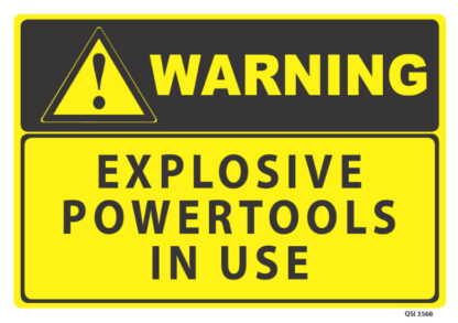 warning explosive powertools
