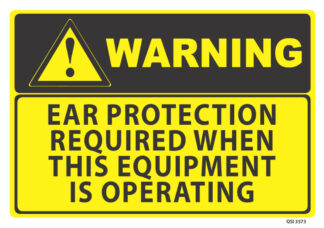 warning ear protection required