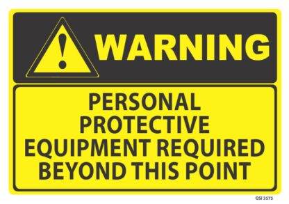 warning personal protective equipment required