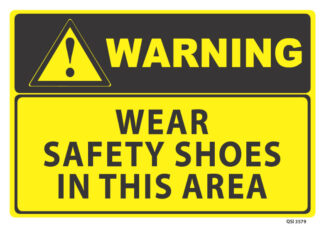warning wear safety shoes