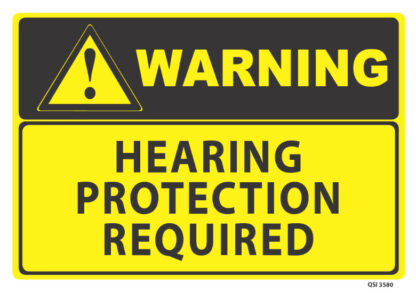 warning hearing protection required