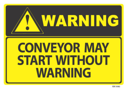 warning conveyor may start without warning