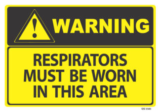 warning respirators must be worn