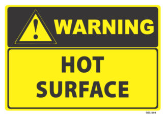 warning hot surface