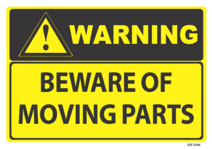 warning beware of moving parts