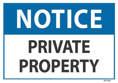 notice private property