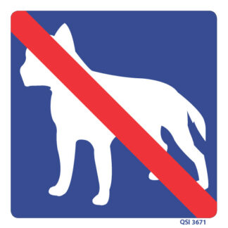 No Dogs Allowed Sign 240mm x 240mm