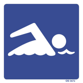 Swimming Allowed Sign 240mm x 240mm