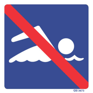 No Swimming Allowed Sign 240mm x 240mm