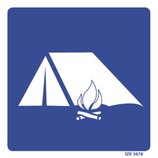 Camping Allowed Sign 240mm x 240mm