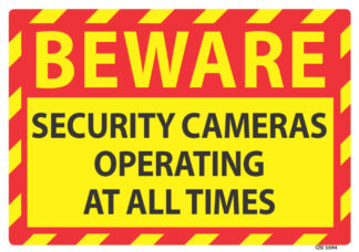 Beware Security Cameras Operating