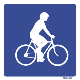 Cyclists 240mm x 240mm Blue
