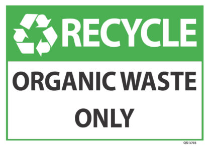 Recycle Organic Waste Only Sign