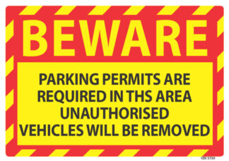 Beware Parking Permits Required