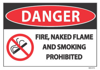 Danger Fire Naked Flame And Smoking Prohibited