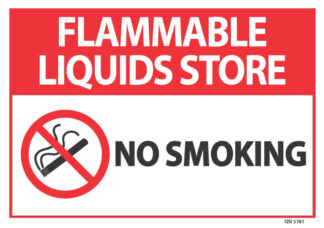 Flammable Liquids Store No Smoking