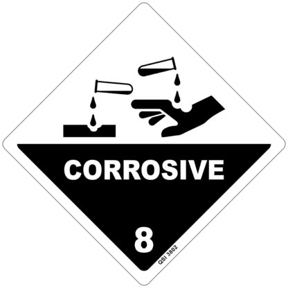 Corrosive 8 Sign 250mm x 250mm