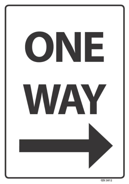 One Way Arrow Right Black