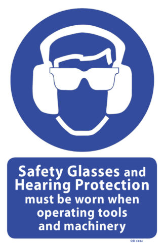 safety glasses and hearing protection