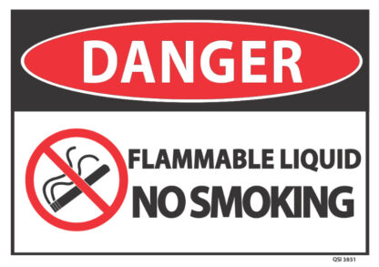 danger flammable liquid no smoking