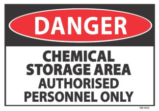 danger chemical storage area authorised personnel