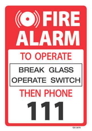 fire alarm break glass operate switch