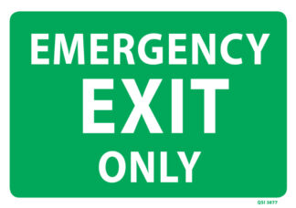 Large Emergency Exit Only Sign
